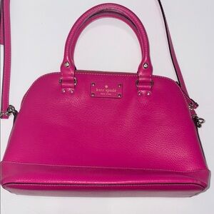 Kate Spade Fuchsia satchel bag with double handle